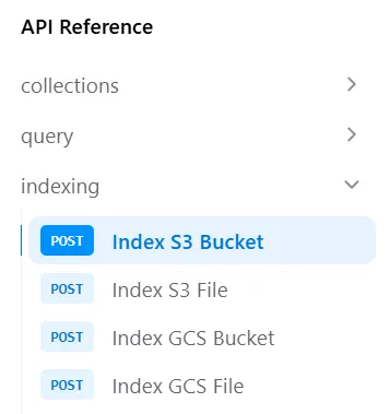 Captain Indexing API Endpoints
